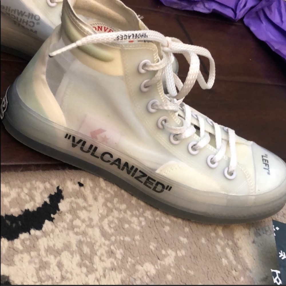 Vulcanized hi top Converse x Off White